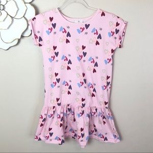 Hanna Andersson pink heart print cotton dress